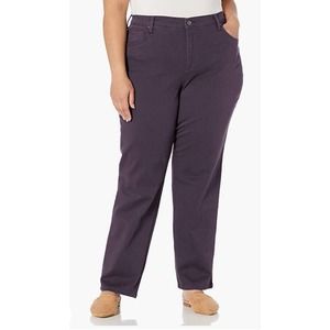 Gloria Vanderbilt Amanda Jeans Purple Stretch High Rise Denim Straight Leg